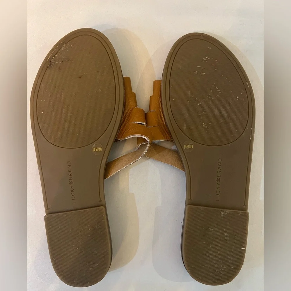 Lucky Brand Anika Strappy Leather Sandal- Size 10